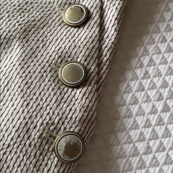 J. Crew mini skirt-brown/white seersucker-16” long, size 6. - Picture 6 of 6